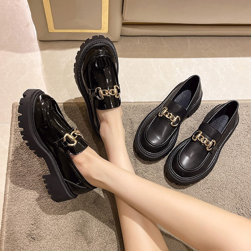 Damen komfortable Loafers mit schickem Metallaczent EB