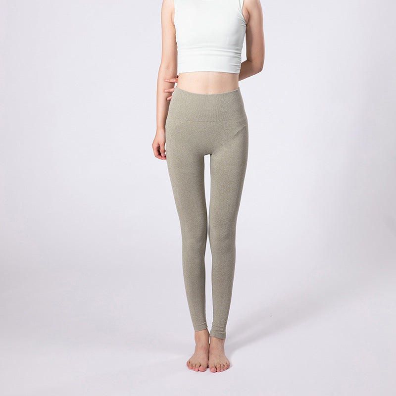 Damen Hochwertige Sportleggings mit hohem Bund und elastischem Material EB