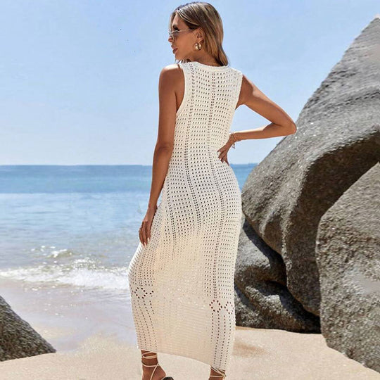 Damen modisches Häkel-Strandkleid EB