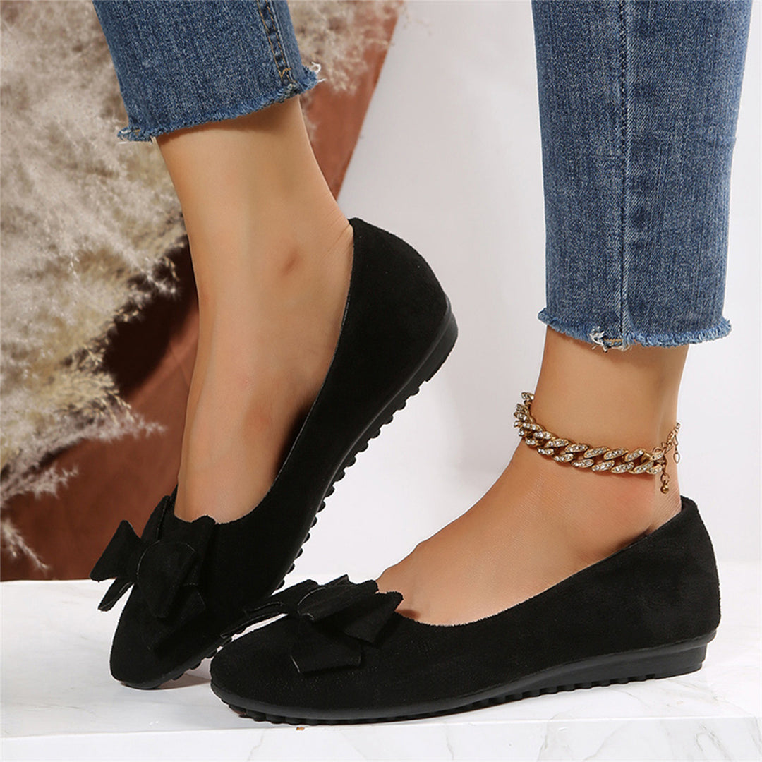 Damen Ballerinas mit elegantem Schleifendetail EB