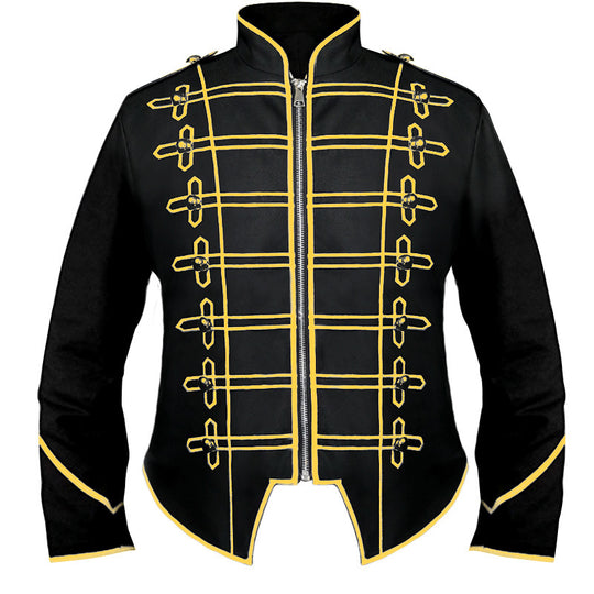 Herren nan militärische Paradejacke mit Zierkordeln und Stehkragen Eb