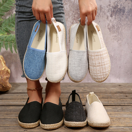 Damen Espadrilles mit rutschfester Sohle und anatomischem Fußbett EB