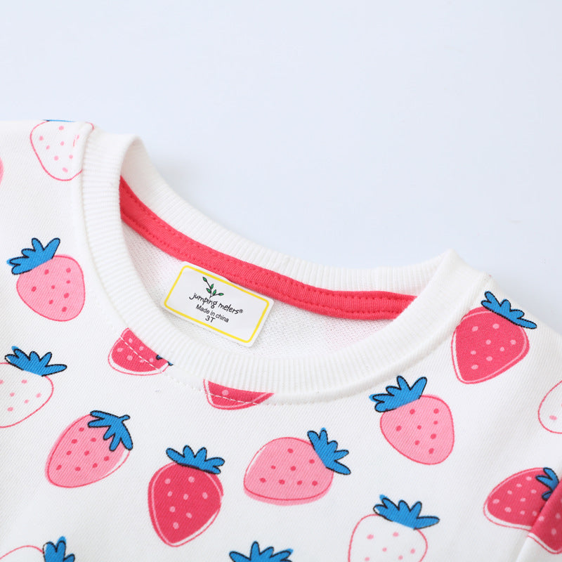 Mädchen Sweatshirt mit fröhlichem Erdbeermuster EB