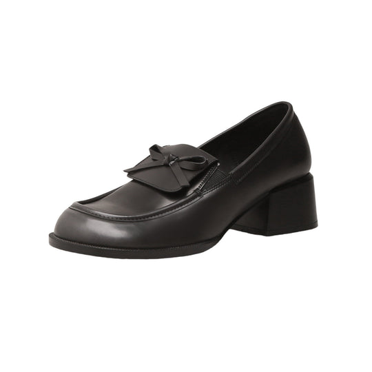 Damen elegante Mokassins mit stilvollem Schleifen-Detail EB