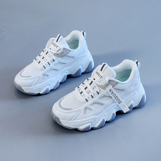Damen Sportliche Sneakers mit futuristischem Design und atmungsaktiven Einsätzen EB
