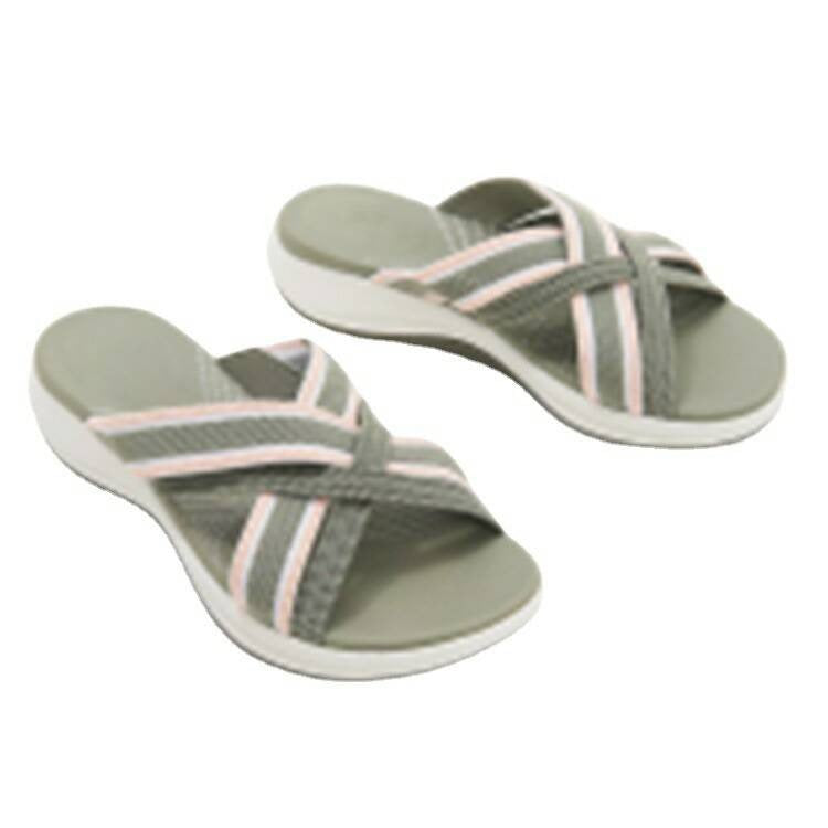 Damen Komfortable Clogs mit elegantem Kreuzband-Design und ergonomischem Fußbett EB