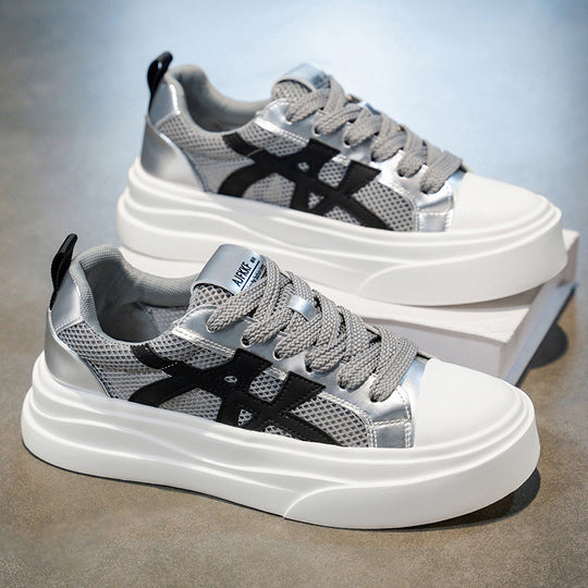 Damen trendige Sneaker mit hohem Plateau EB