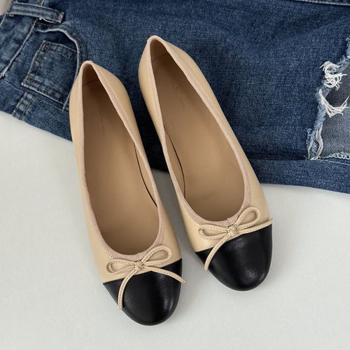 Damen Ballerinas mit zeitlosem Design und eleganter Schleifenapplikation EB