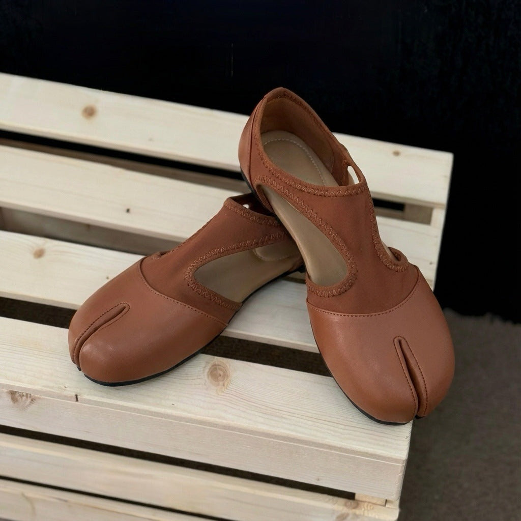 Damen Elegante und trendige Halbschuhe mit einzigartigem Zehen-Design EB