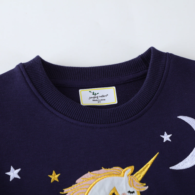 Mädchen Sweatshirt mit zauberhaftem Einhorn-Design EB