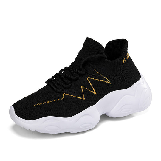 Damen Modische Strick-Sneakers mit flexibler Laufsohle EB