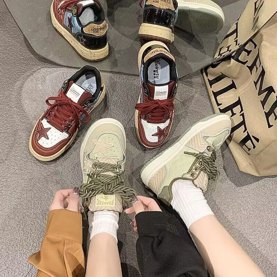 Damen Sportliche Freizeitschuhe mit modischem Sternen-Design EB