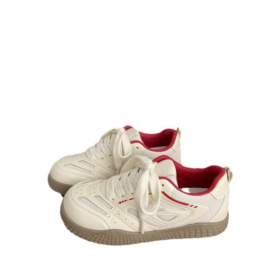 Damen Sportliche Sneakers mit atmungsaktiven Netzeinsätzen und flexibler Sohle EB