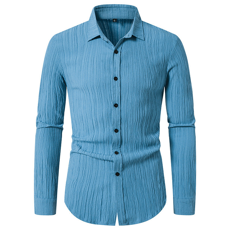 Herren Langarmhemd mit strukturiertem Design und moderner Passform EB