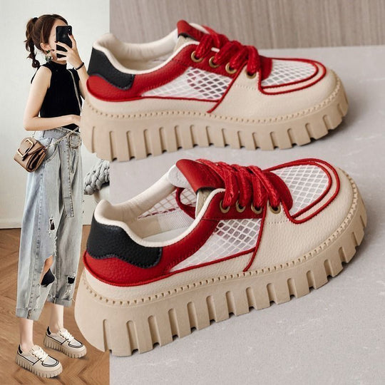 Damen modische Lifestyle-Sneaker mit texturiertem Obermaterial und dämpfender Sohle EB