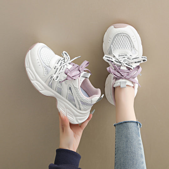 Damen Komfortable Lauf-Sneaker mit atmungsaktiver Netz-Oberfläche und dämpfender Sohle EB