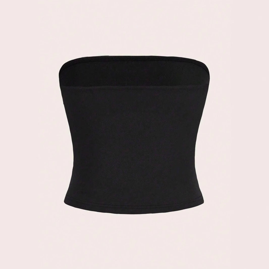 Damen Bandeau-Top mit auffälligem Statementdruck EB