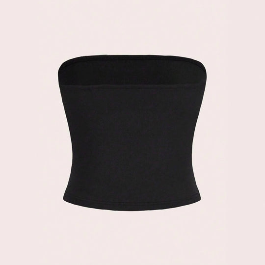 Damen Bandeau-Top mit auffälligem Statementdruck EB
