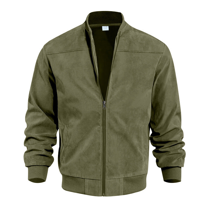 Herren moderne Bomberjacke mit bequemen Bündchen und Reißverschluss EB
