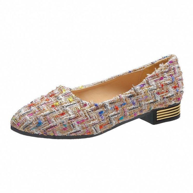 Damen elegante Ballerinas mit modischem Flachabsatz und farbenfrohem Obermaterial EB