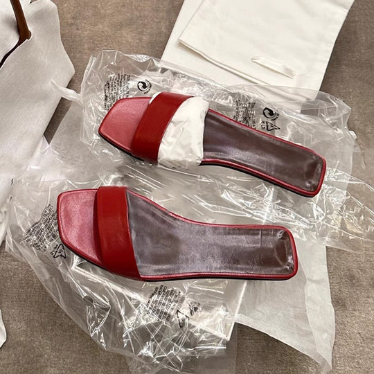 Damen Modische Slides mit breiter Riemenfront EB