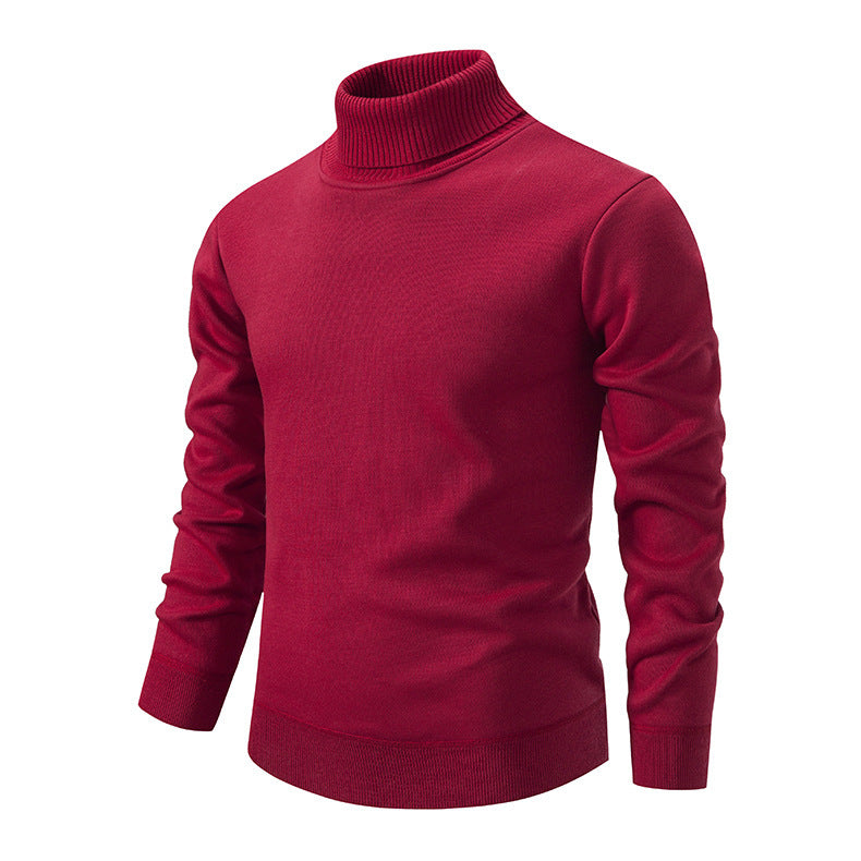 Herren Rollkragenpullover aus weichem Strick mit strukturiertem Design EB