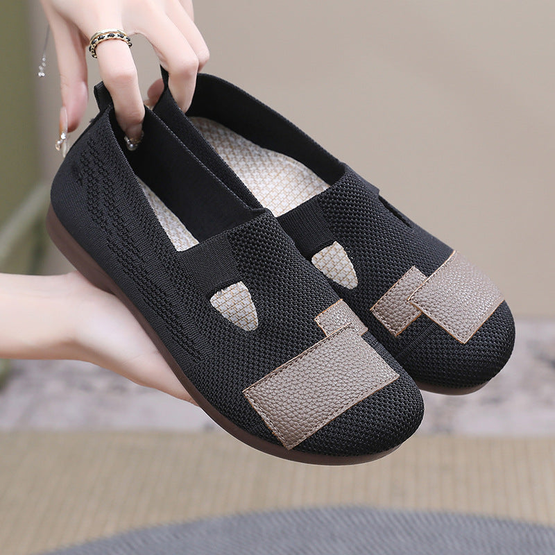 Damen Leichte und atmungsaktive Freizeitschuhe mit elastischem Einschnitt EB