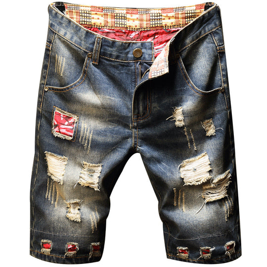 Herren lässige Denim-Shorts im modischen Destroyed-Look EB