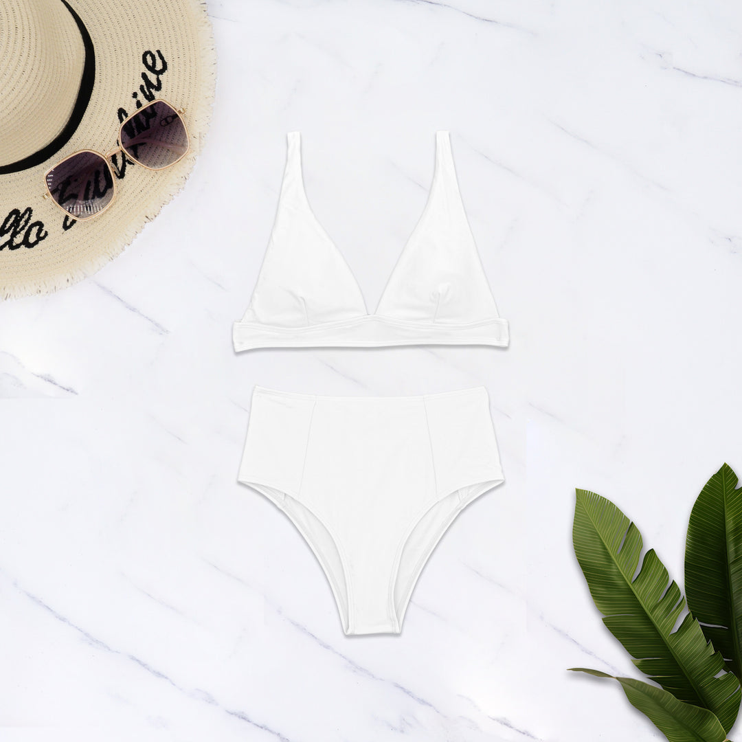 Damen Hochgeschnittener Bikini mit tiefem V-Ausschnitt EB