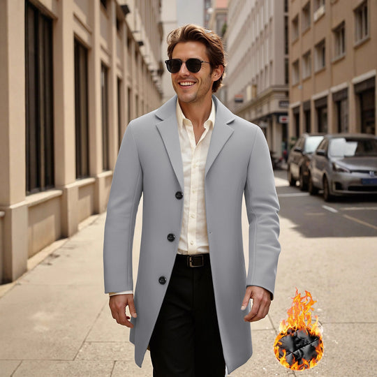 Herren eleganter und stilvoller Übercoat EB