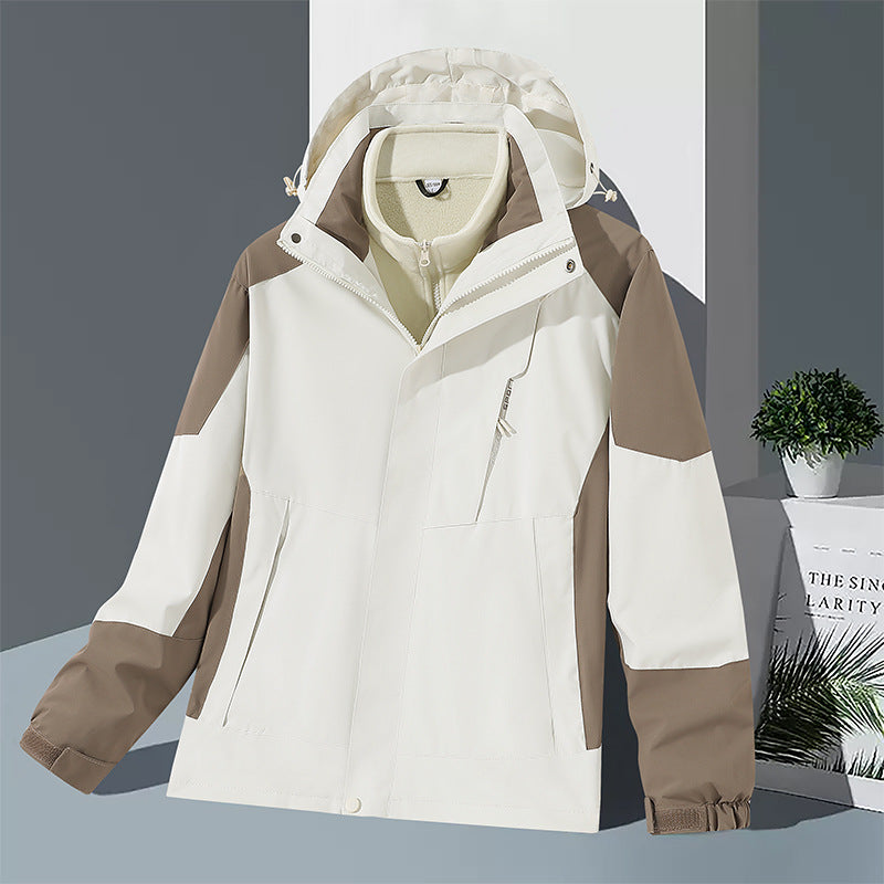 Herren winddichte Softshelljacke mit integriertem Microfleece-Innenlayer und verstellbarer Kapuze EB