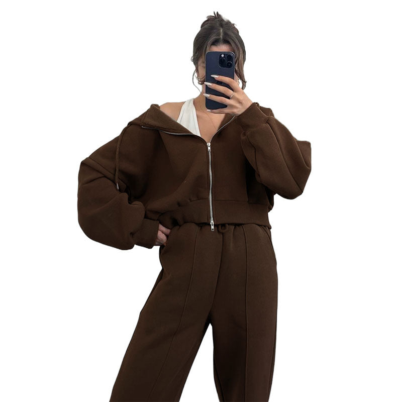 Damen oversized Kapuzenjacke mit hochwertigem Reißverschluss EB