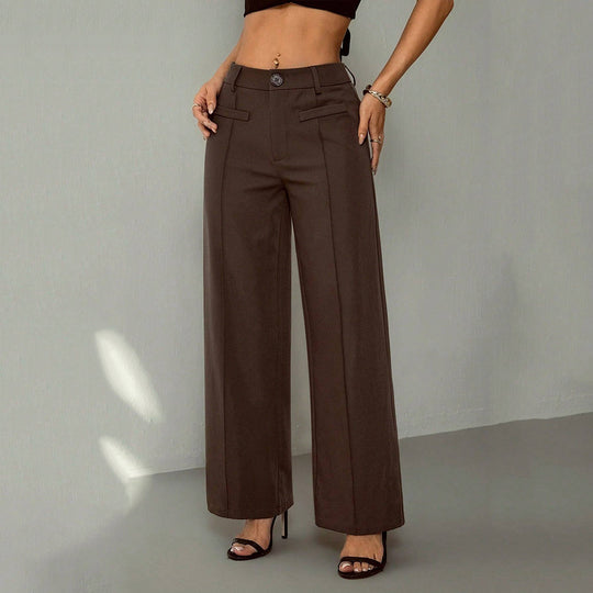 Damen Elegante weite Stoffhose EB