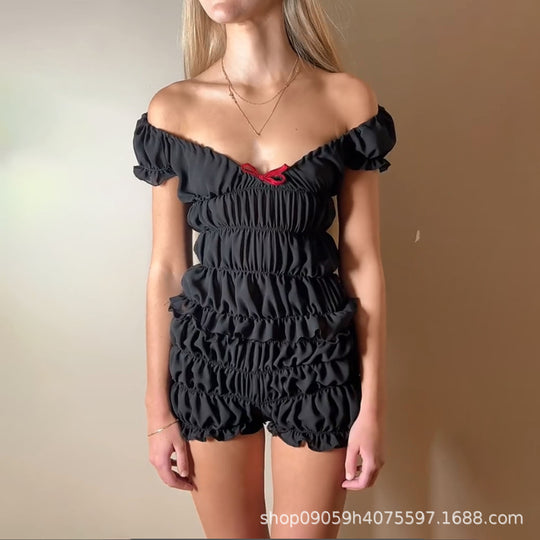 Damen Off-Shoulder Sommeroverall EB