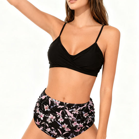 Damen BikinOberteil mit verstellbaren Trägern und floralem Print EB