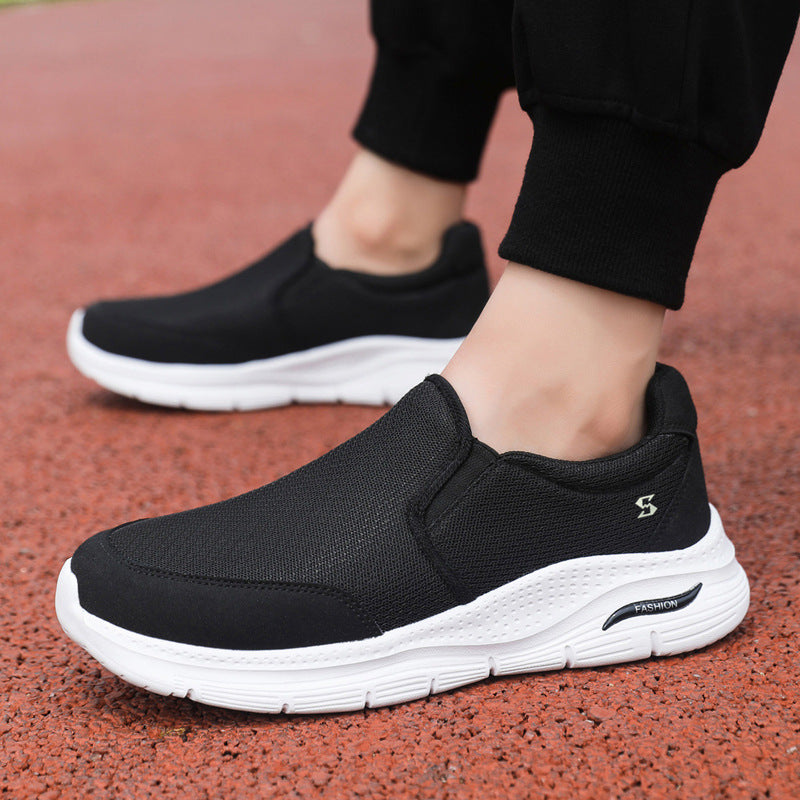 Damen Bequeme Slip-On Sneakers mit atmungsaktivem Obermaterial und dämpfender Laufsohle EB
