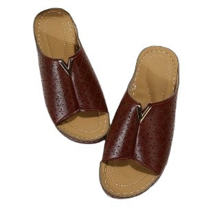 Damen modische Clogs mit raffiniertem Lochdesign und verstellbarem Fesselriemen EB