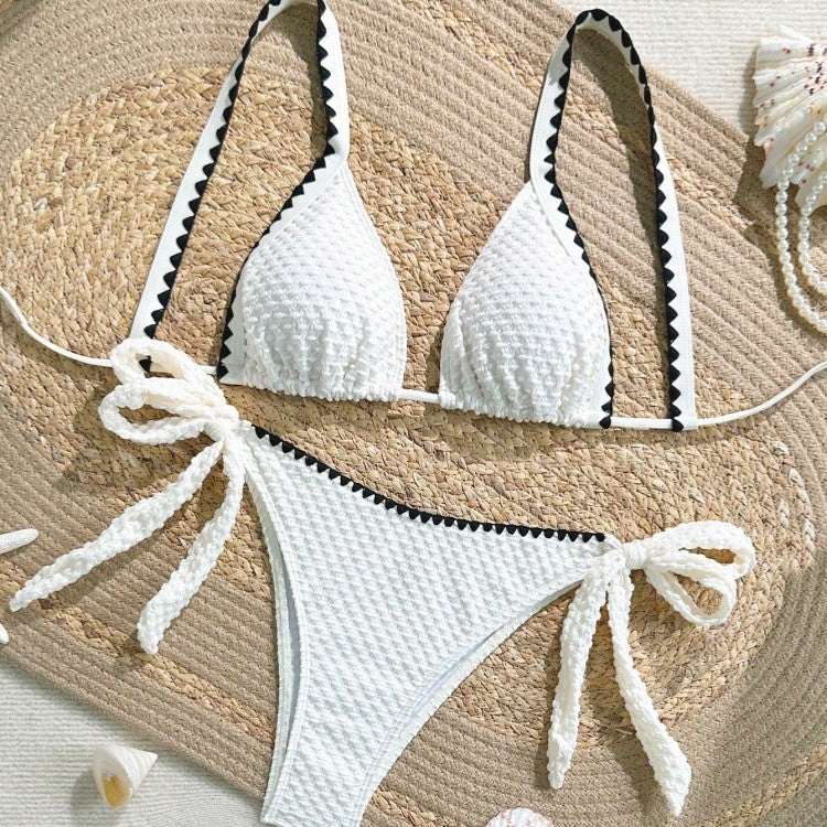 Damen Bikini-Set mit raffinierten Rüschendetails und verstellbaren Trägern EB