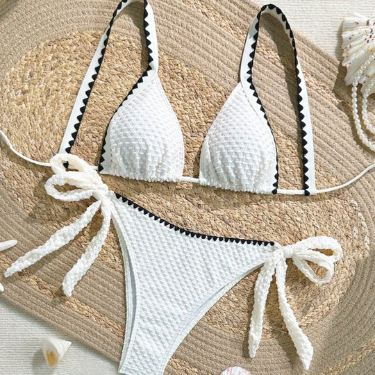 Damen Bikini-Set mit raffinierten Rüschendetails und verstellbaren Trägern EB