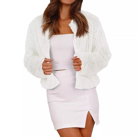 Damen Kuschelige Kunstfleecejacke EB