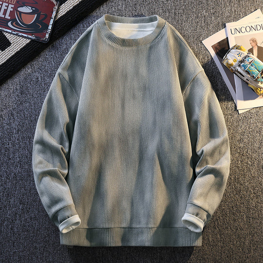 Damen Sweatshirt mit Rippstruktur und bequemen Schnitt EB