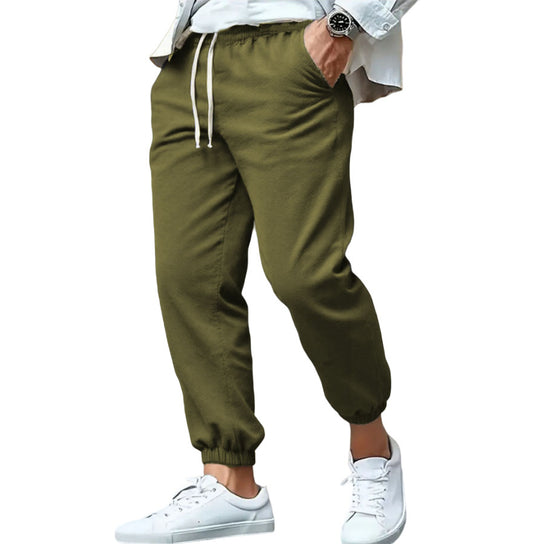 Herren nan tapered Sweat-Jogger mit elastischem Bund, Kordelzug und eingeschlossenen Bündchen EB