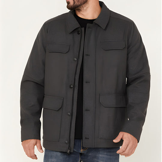 Herren utilitaristische Jacke mit mehreren Taschen EB