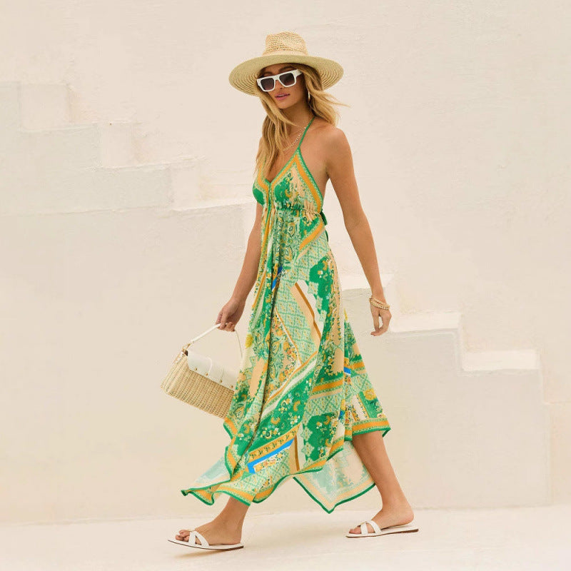 Damen Maxikleid mit verspieltem Muster EB