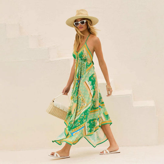 Damen Maxikleid mit verspieltem Muster EB