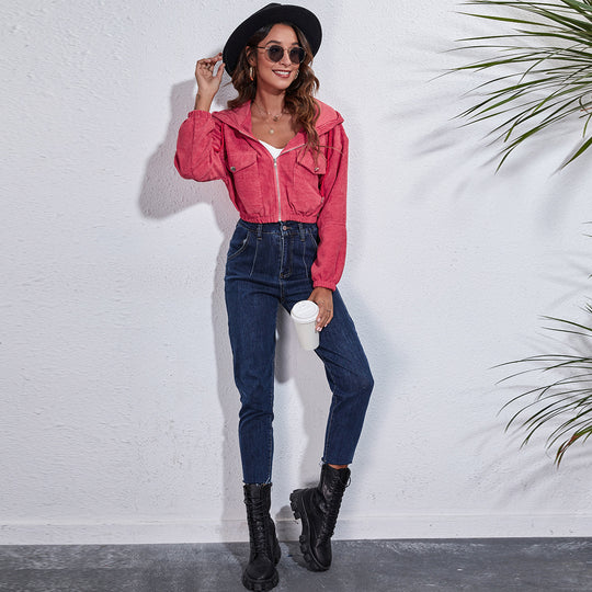 Damen Kurzjacke mit lässigem Schnitt und praktischen Brusttaschen EB