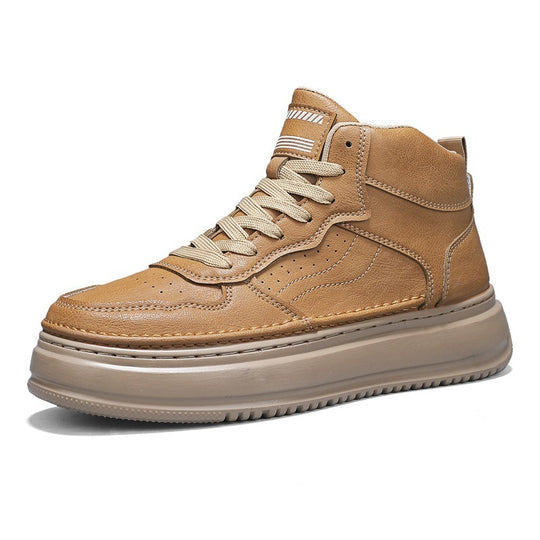 Damen Sportliche Leder Sneakers EB