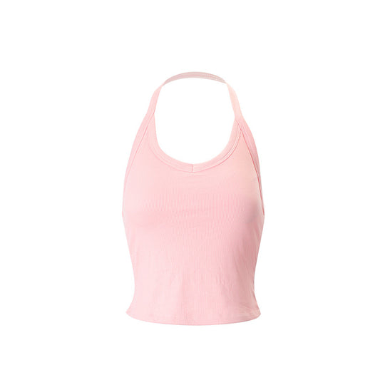 Damen Sportliches Crop-Top aus atmungsaktivem Material mit Racerback-Wettkampfdesign EB