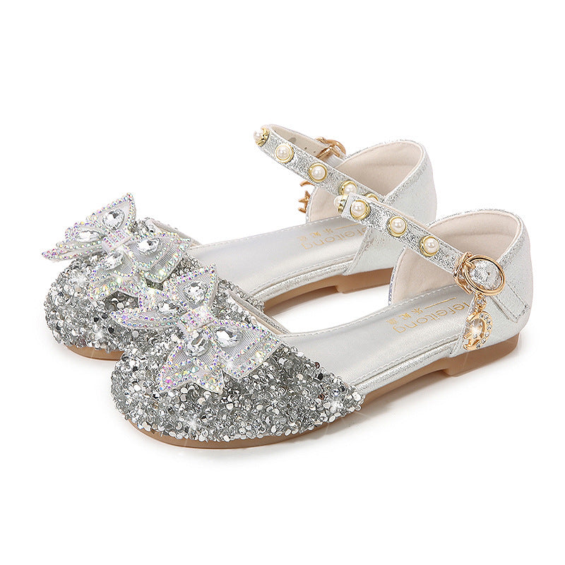 Mädchen Ballerina mit Glitzer und dekorativen Schleifen EB