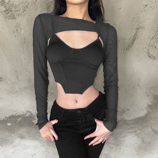 Damen Sportliches und elegantes Oberteil mit langem Arm EB